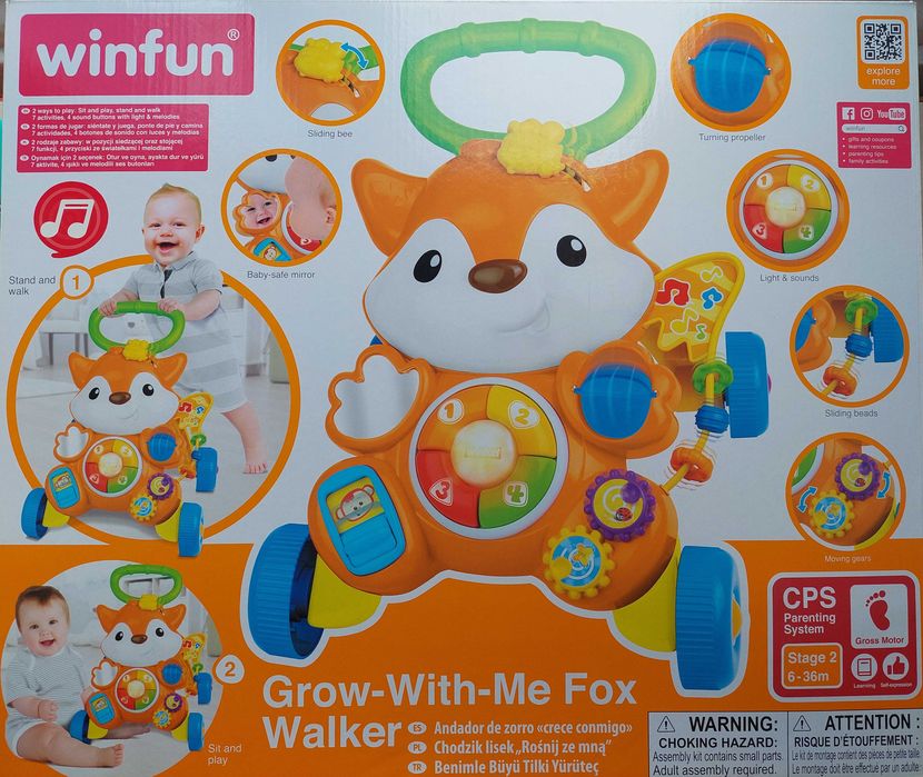 Andador musical de empurrar para bebé