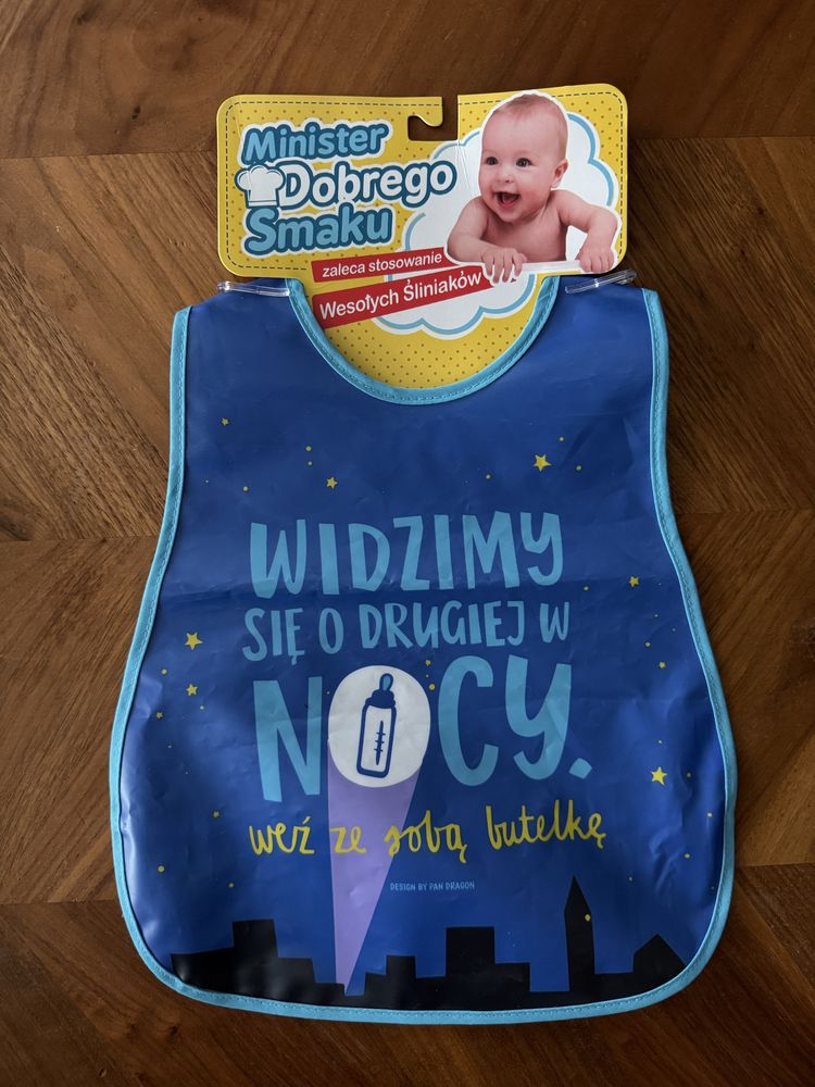 Nowy śliniak niemowlęcy Pan Dragon widzimy się o 2 w nocy