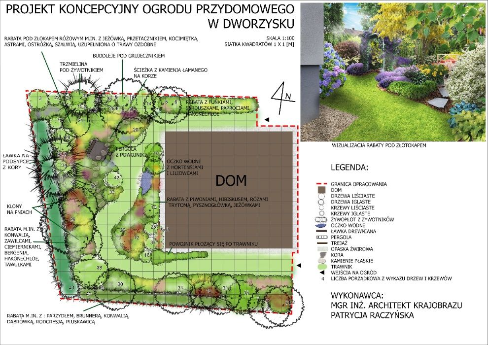 Projekt ogrodu -online/lokalnie- Projektowanie, wizualizacje, zdalnie