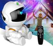 Lampka projektor astronauta mini, RGB, iluminacje świetlne