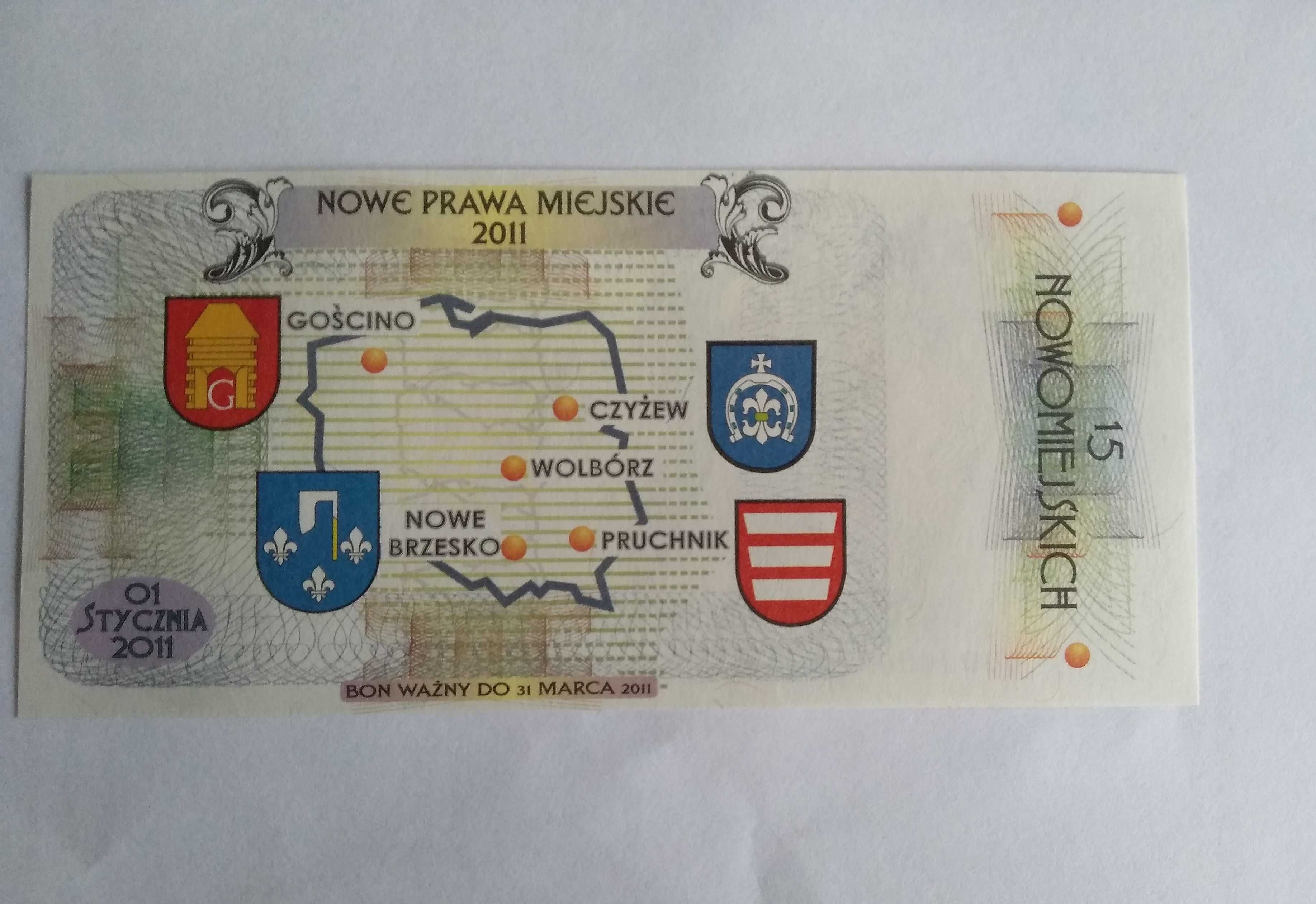 Bon - Banknot Kolekcjonerski - 15 Nowomiejskich Gościno