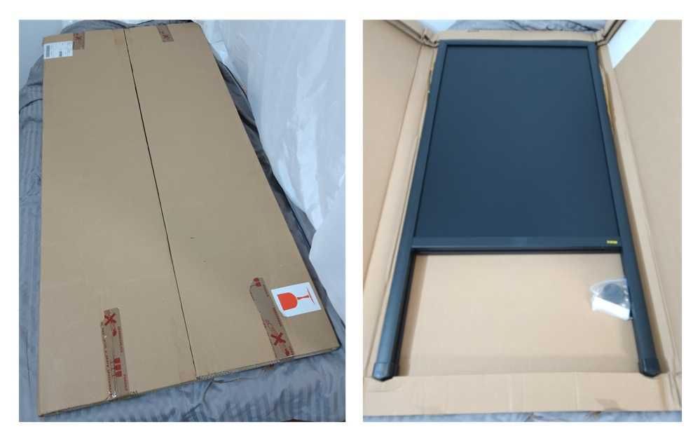 Bi-office ardósia de giz dupla com moldura (122)