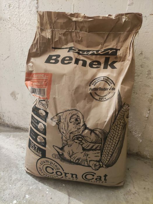 Żwirek dla kota Benek kukurydziany