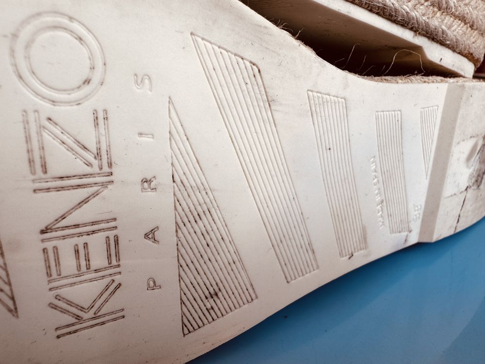 Kenzo 37/38 espadryle na koturnie Tiger Platforms