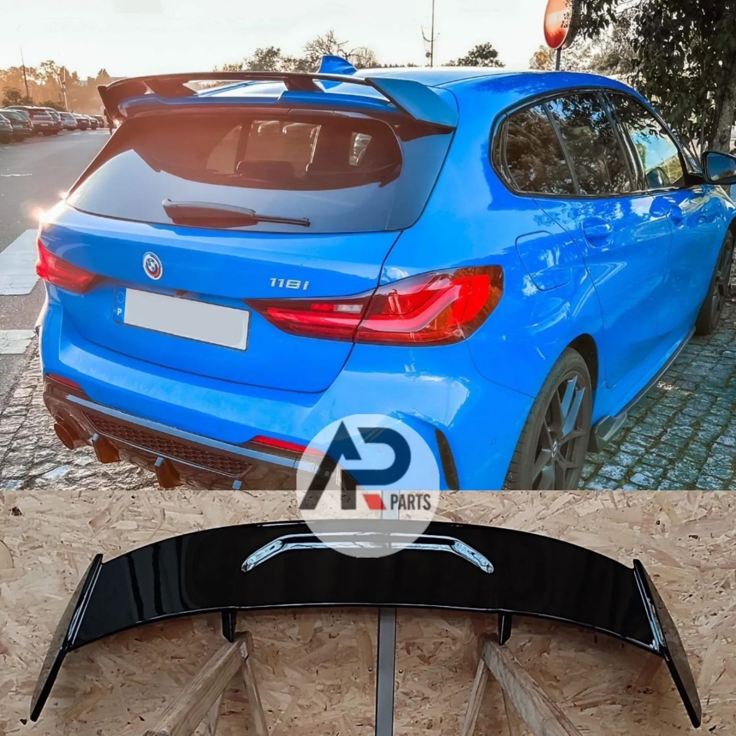 BMW F40 Aileron Spoiler Mala Mperformance preto brilhante