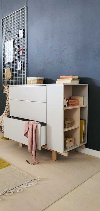 Komoda z regałem z boku Basic Kaszmir Wood Luck Design