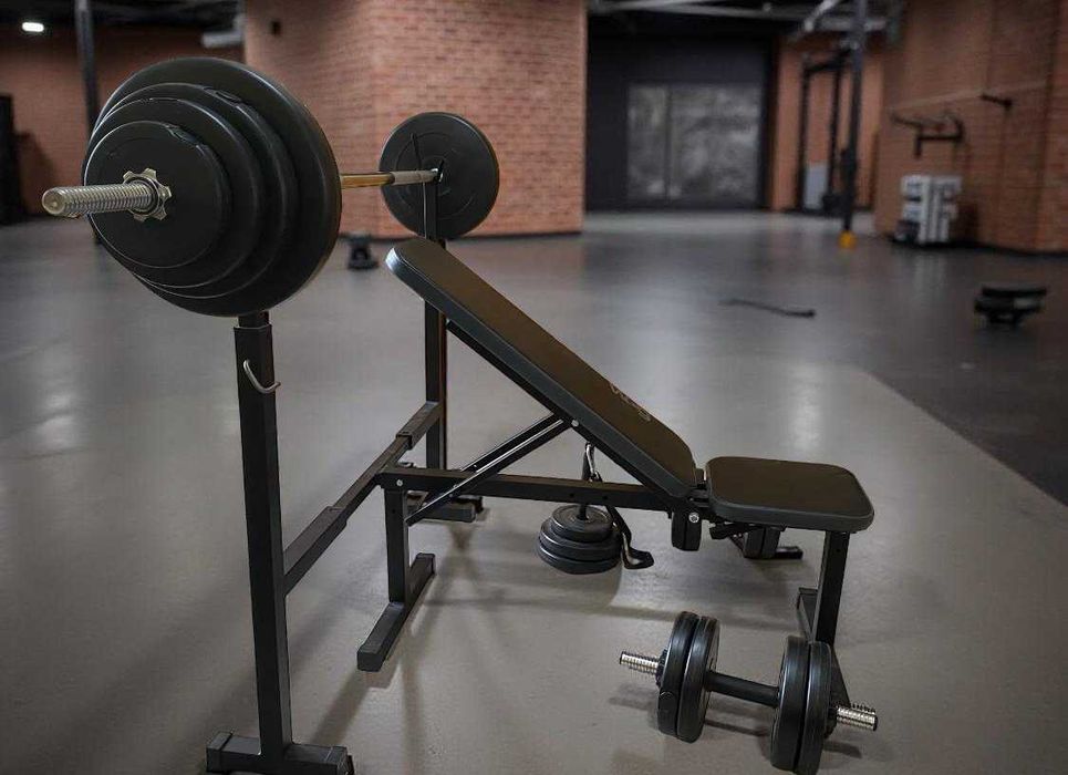 Лава для жиму штанги X-44 регульована + Стійки Лавка Скамья жимова