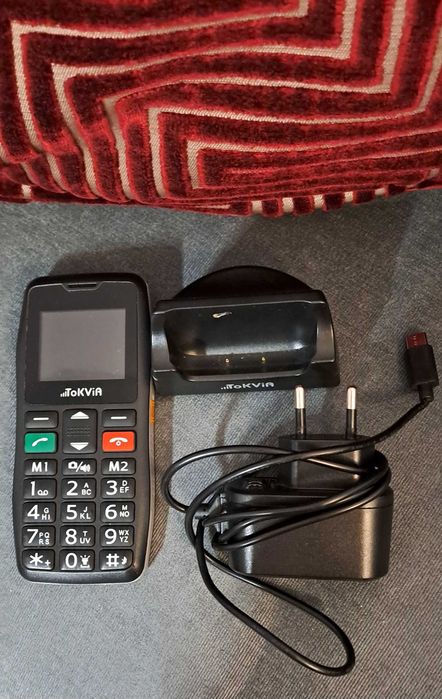 Telemóvel Tokvia com suporte de carregador
