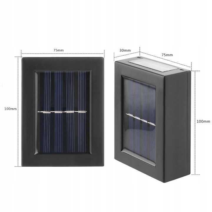 Oświetlenie Solarne elewacja Lampka LED SOLAR 2-4-6-8szt kinkiet