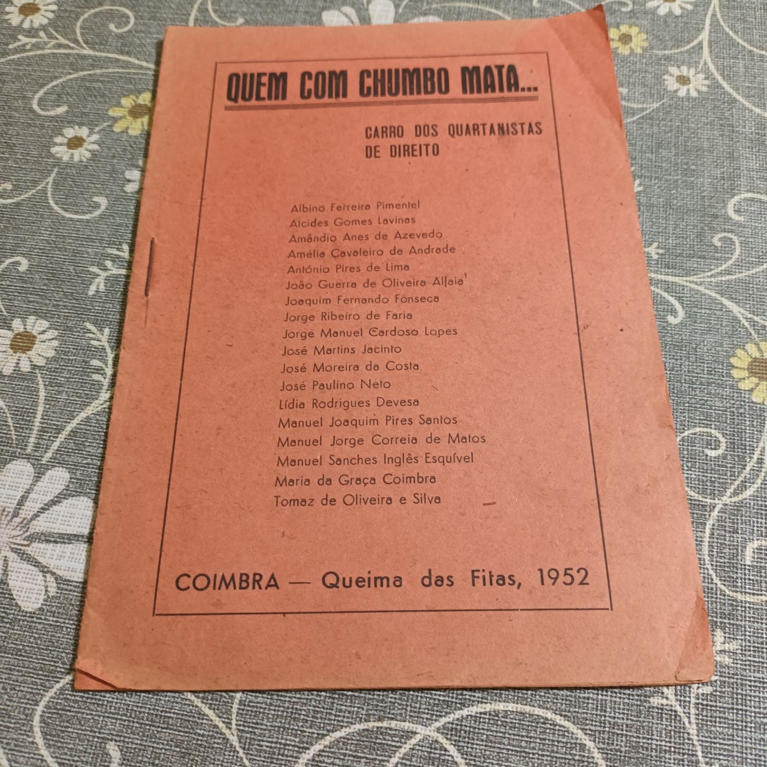 Coimbra queima fitas 1952 quartanistas de direito