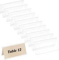 12 sztuk akrylowych tabliczek 10 x 20 cm na wesele numer stołu
