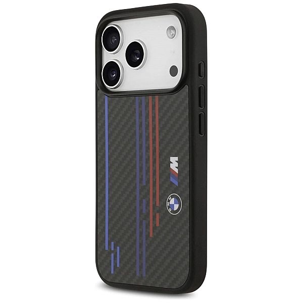 Etui BMW M Kevlar Lines & Logo MagSafe na iPhone 17 Pro - czarne