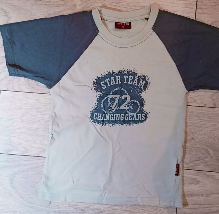 Zestaw 5 koszulek- bluzek z krótkim rękawem 128