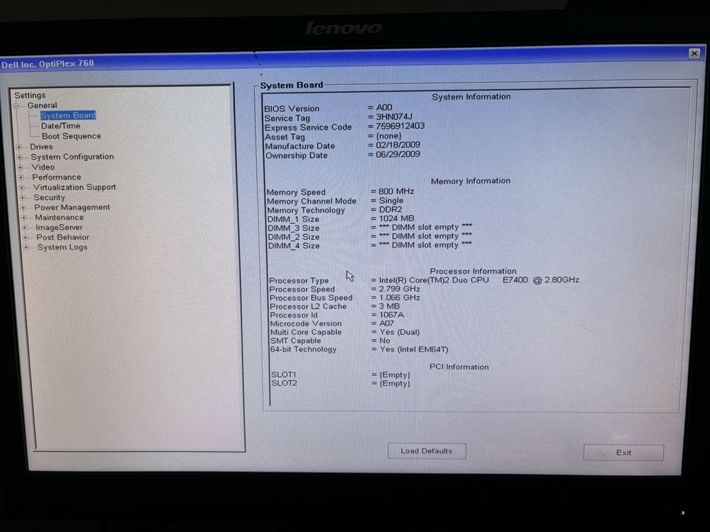 Komputer Dell Optiplex 760 + Monitor