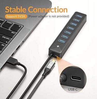 hub usb-c gigimundo z 7 portami i zasilaniem vv