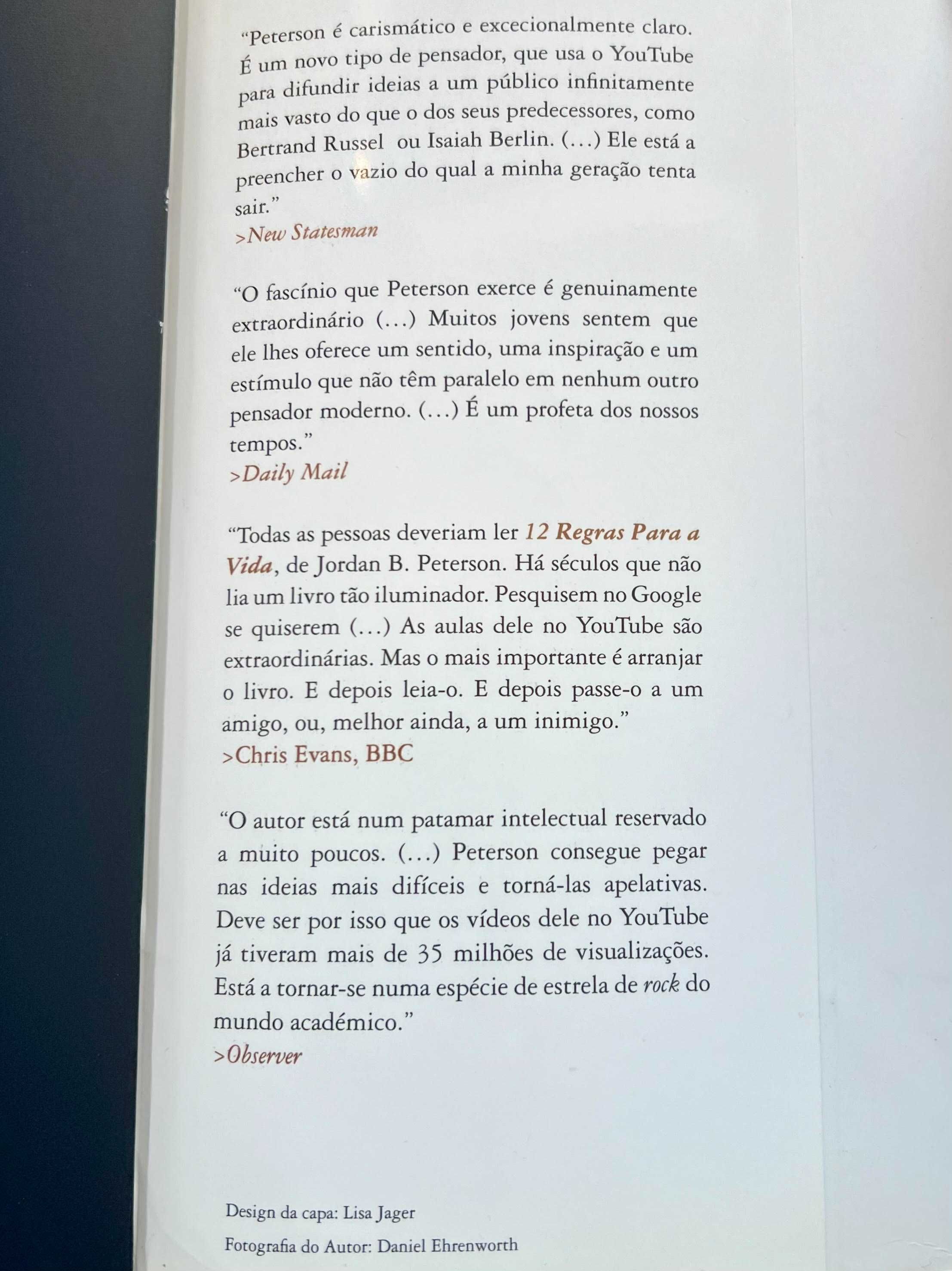 Livro de Jordan B. Peterson - 12 Regras para a Vida