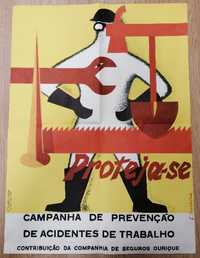 Cartaz da Companhia de Seguros OURIQUE , ano de 1959