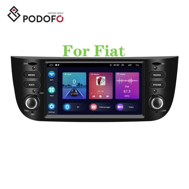 Rádio android 2din Fiat punto/Linea carplay gps android auto NOVO