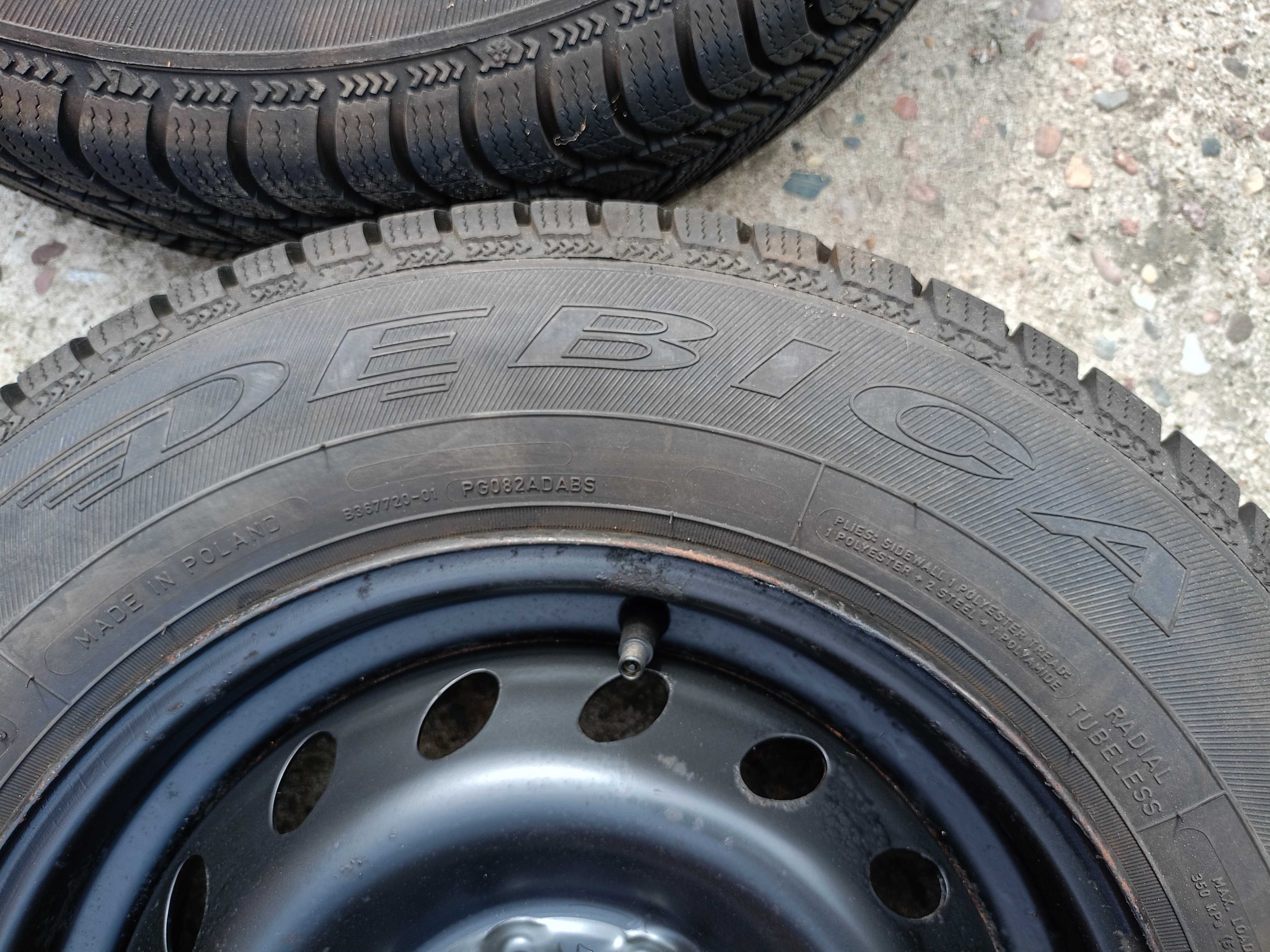 Felgi Fiat Panda 4x98 opony zimowe Frigo Dębica 155/80/13 23r JAK NOWE