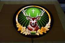 Podświetlane Logo JAGERMEISTER, LED NEON, Baner Jagermajster, Prezent