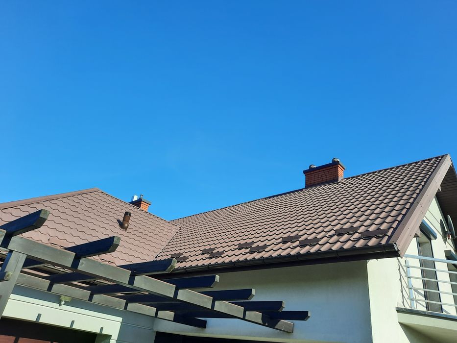 Blachodachówka z demontażu + rynny galeco oraz łaty