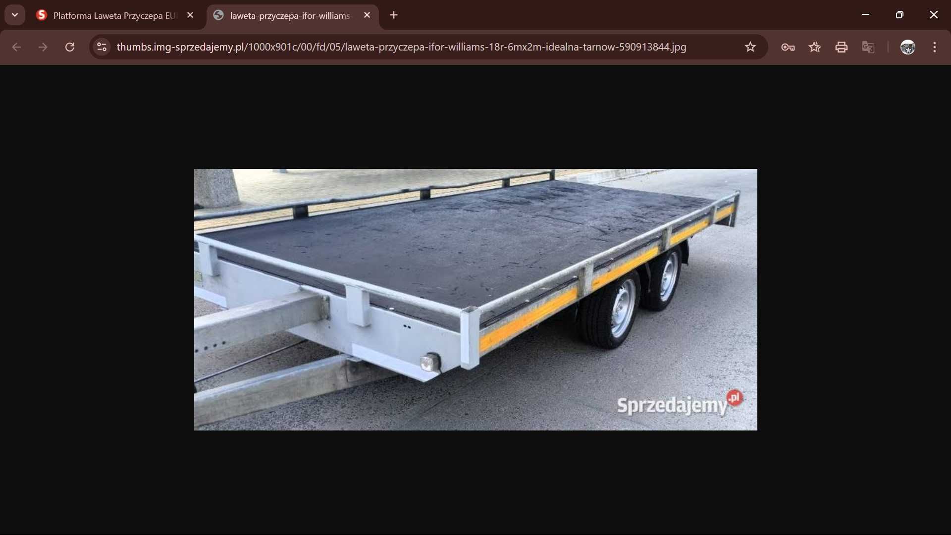 Platforma Laweta Przyczepa ocynk EUDUARD NL 2.7 DMC 4x2m 20 r najazdy