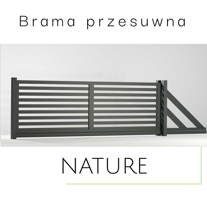 Bramy brama ogrodzeniowa przesuwna Aluminiowa Malowana proszkow RAL
