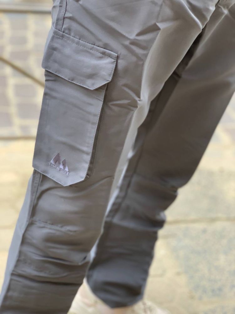 Штани трекінгові туристичні crivit sport casual брюки сірі карго такти