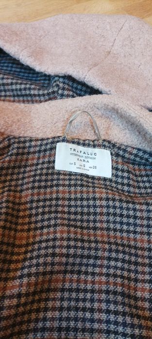 Płaszcz płaszczyk jesienny zimowy oversize ciepły teddy boucle Zara