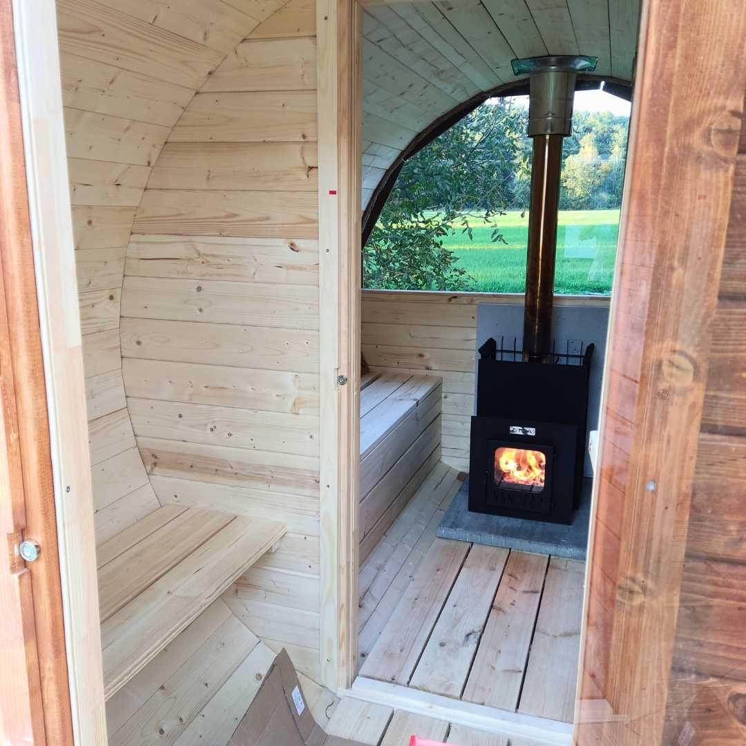 Zestaw Sauna Ogrodowa Balia Jacuzzi hot tube beczka do schładzania