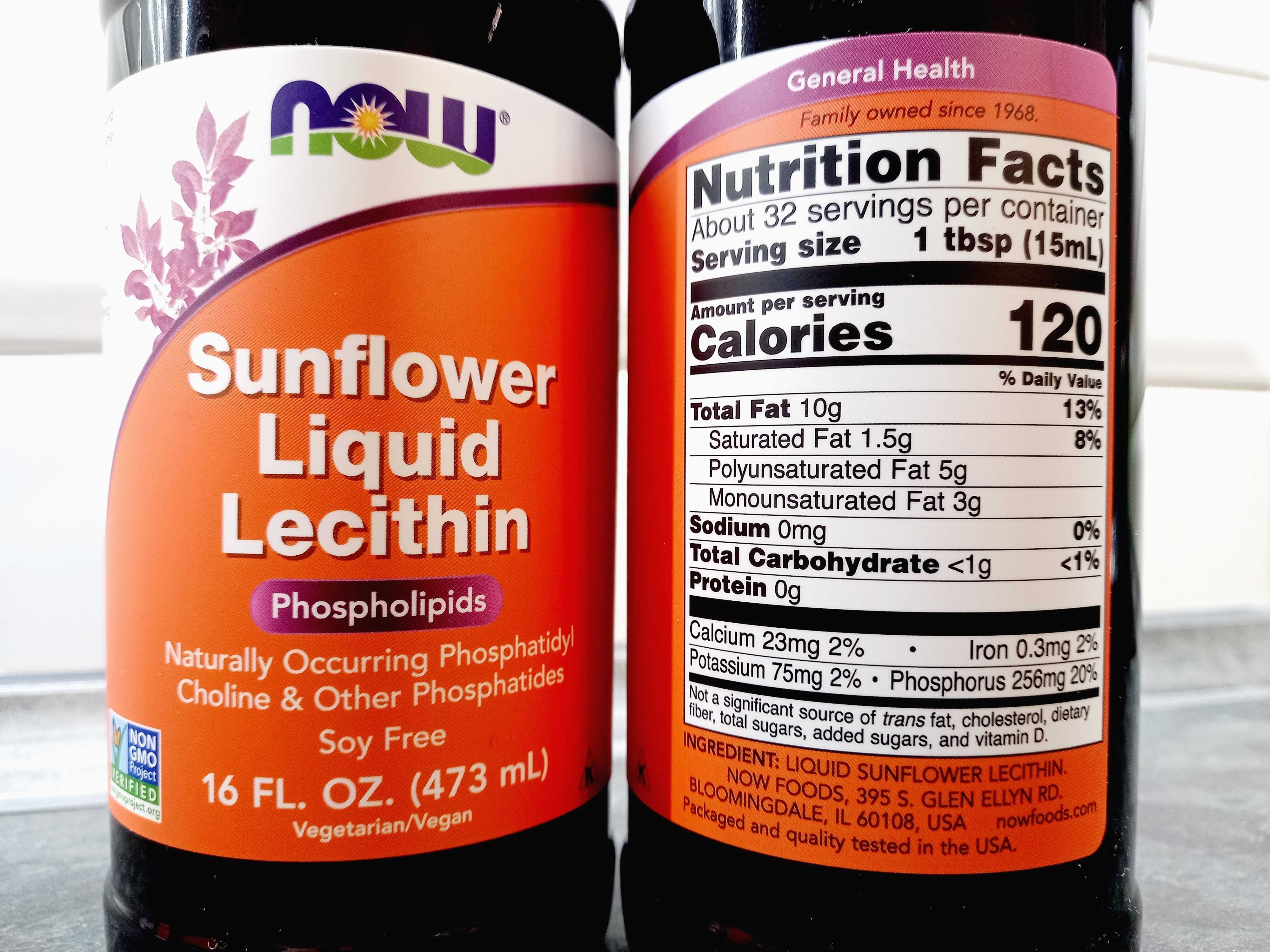 Now Foods, Sunflower Liquid Lecithin (473 мл) лецитин из подсолнечника