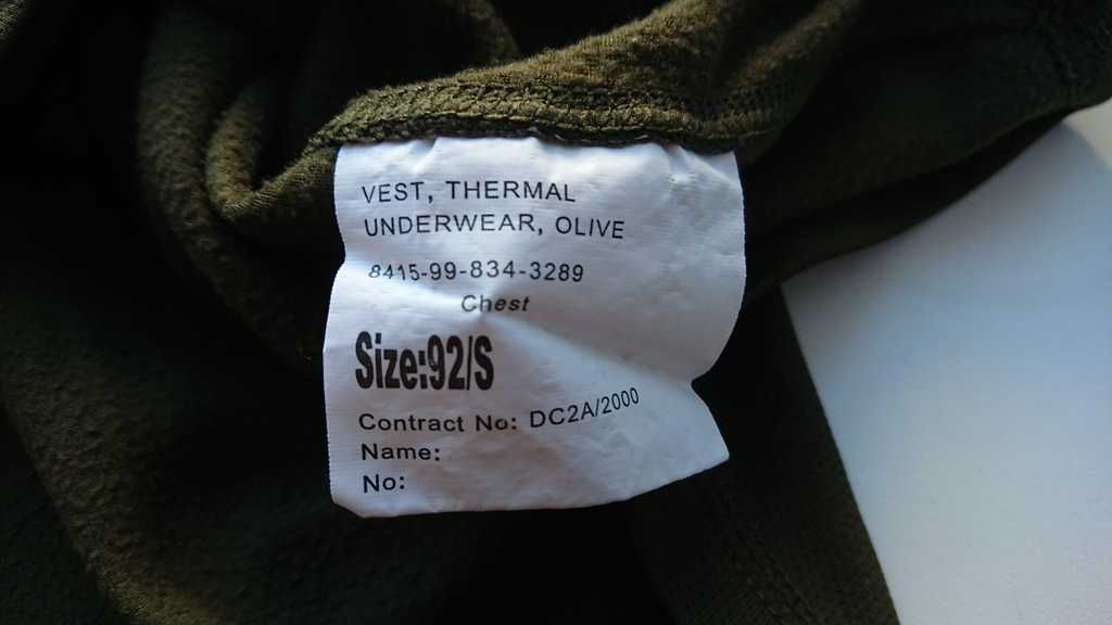 Термо верх армии Великобритании  (Vest, Thermal Underwear, Olive ).