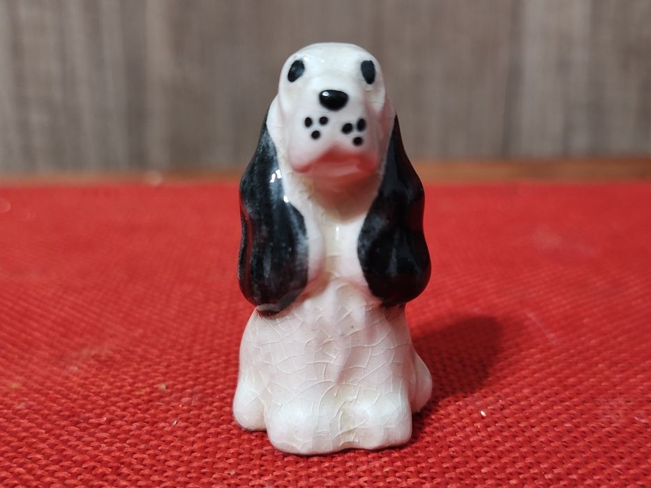 Figurka psa spaniel, PRL, kolekcjonerska Kuka W. Rydz