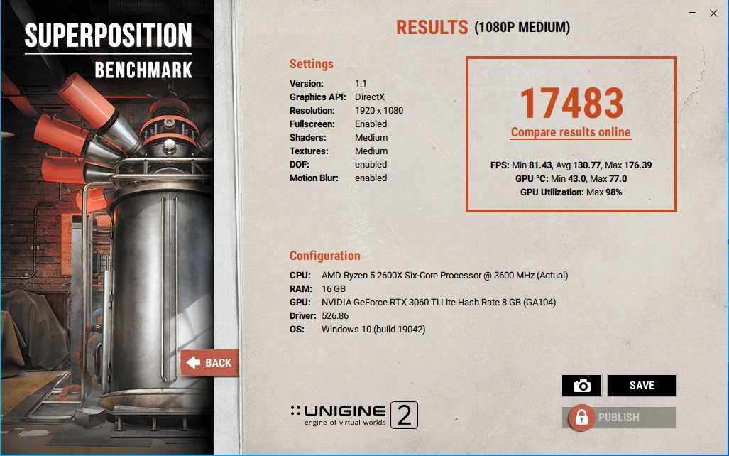 Ігровий Ryzen 5 2600x/RAM16Gb/RTX3060TI8Gb/SSD240Gb/HDD500Gb/Wi-Fi