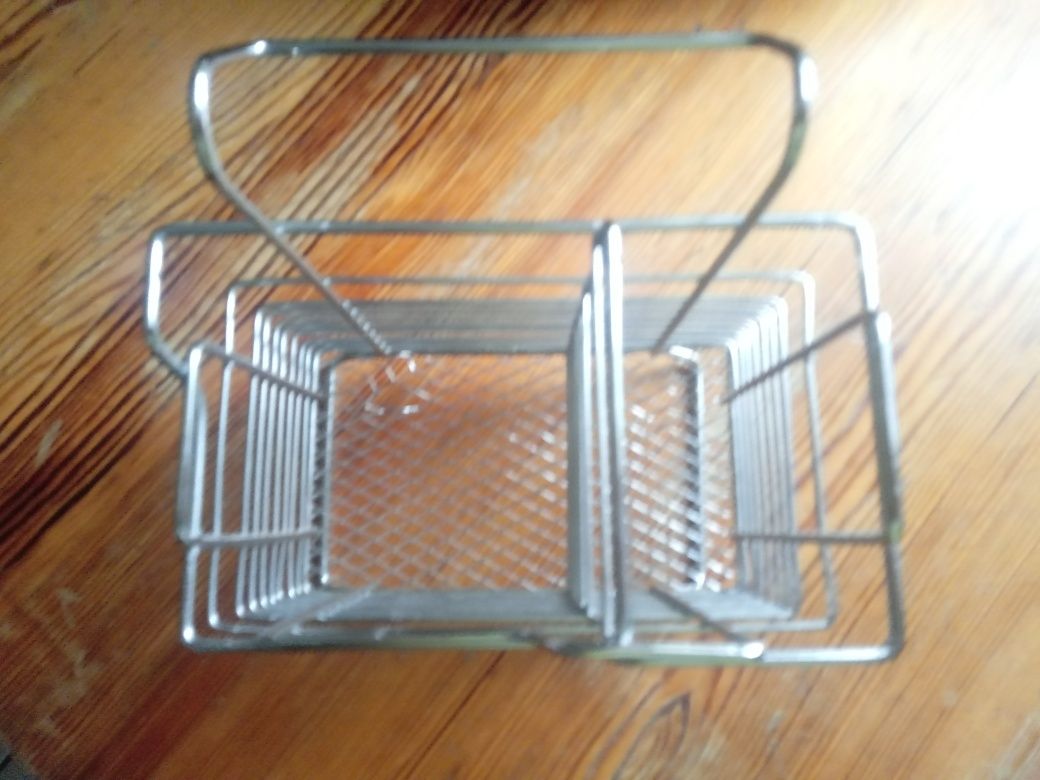 Metalowy pojemnik/ociekacz na sztućce lub pojemnik na kredki,pisaki it