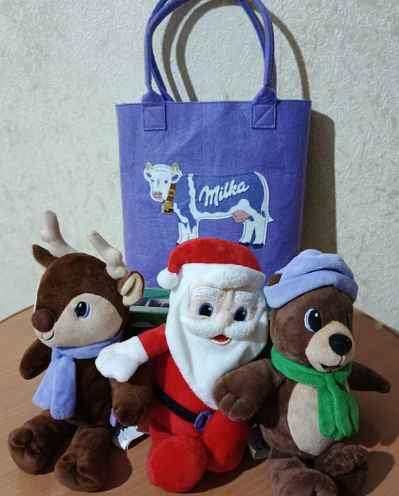 Новогодняя мягкая игрушка набор Milka