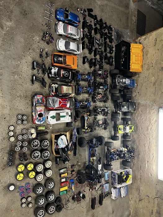 Sprzedam kolekcję modeli RC, części, kół, karoserii itp.