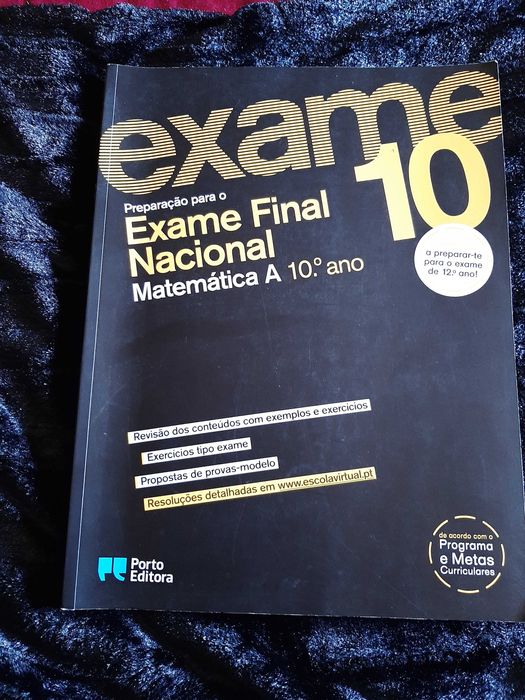 Vendo livro de preparação para o exame final de matemática A