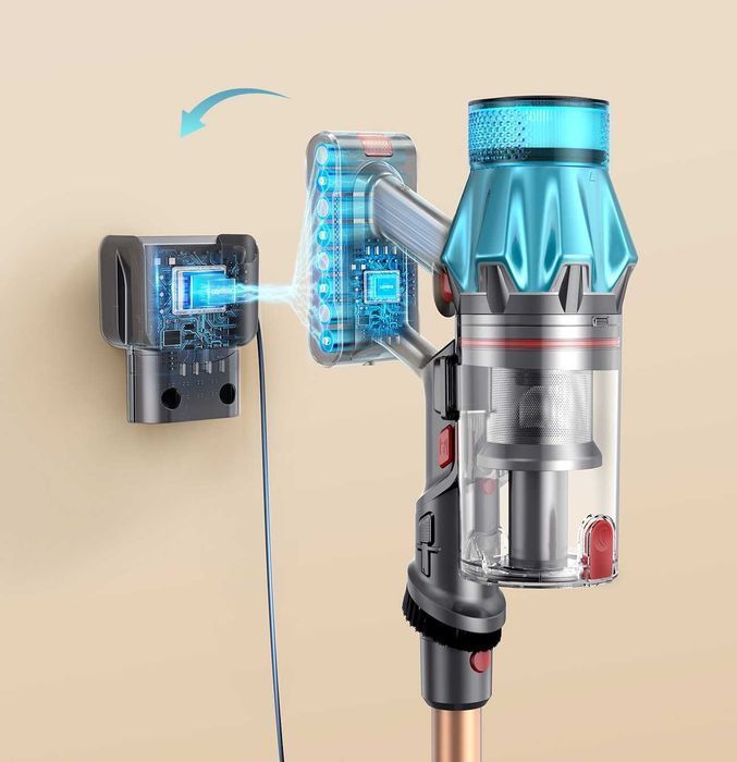 Odkurzacz Laresar V7 550W 45KPA LED HEPA bezprzewodowy pionowy stojący