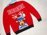 _George_Piękny sweter ciepły Boże Narodzenie_R.146/152_