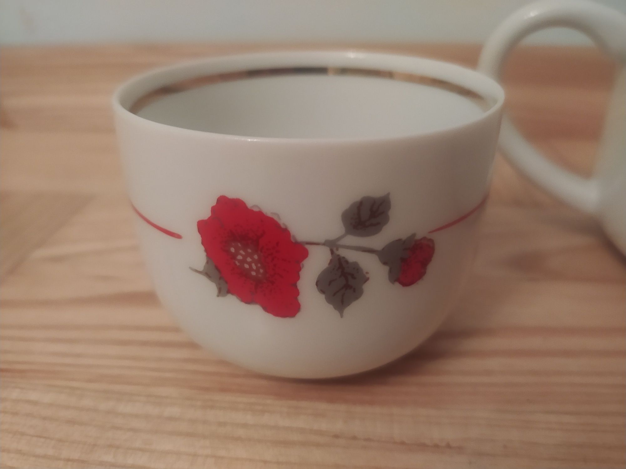 Dzbanek mlecznik cukierniczka miseczka komplet porcelana Karolina