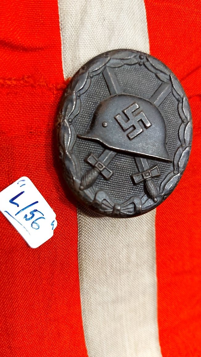 PROMOÇÃO--Wound badge BLACK marc L/56 ORIGINAL Alemanha nazi-suástica