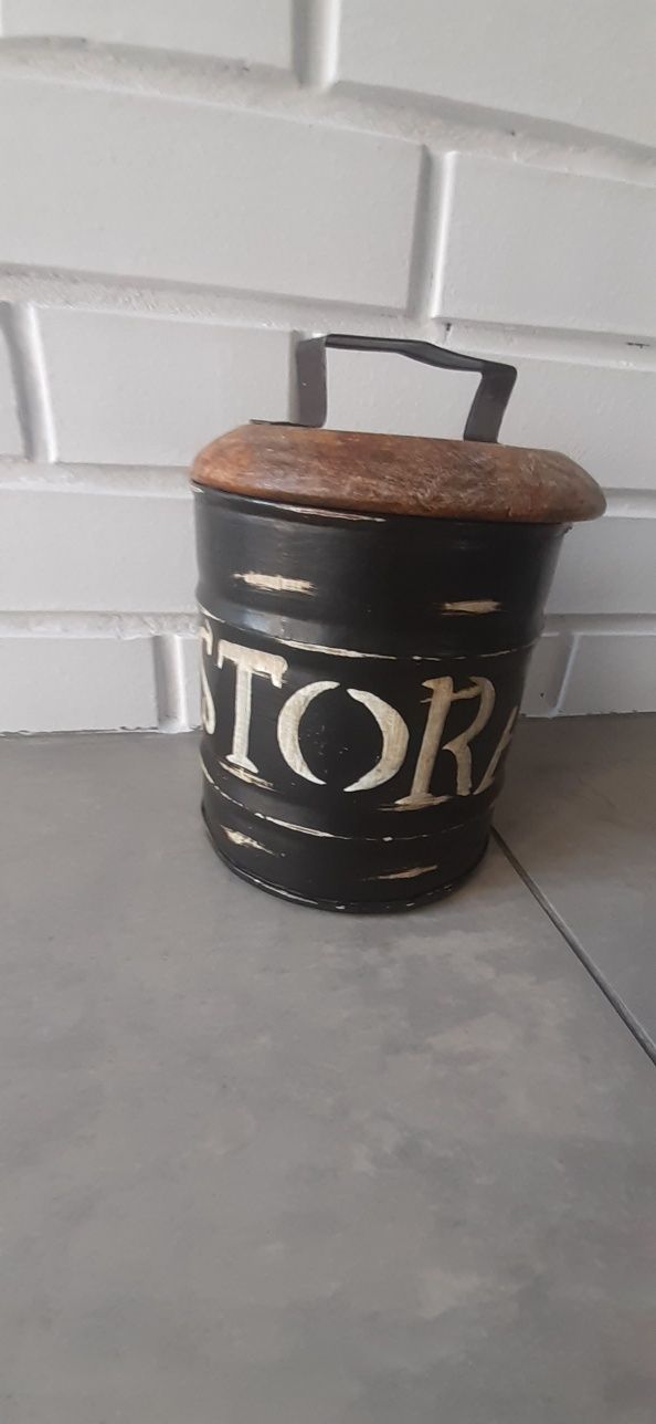 Dodatki dom kuchnia Pojemnik metalowy  STORAGE 20 Cm