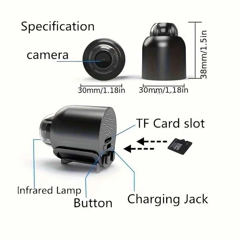 Mini kamera do monitoringu i szpiegowania