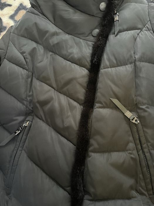 Пальто зима с натуральною норкою під пояс