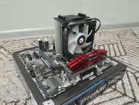 Комплект материнська плата b450m, ryzen 5 1600, ddr4 16gb, кулер