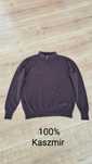 Sweter Golf 100% Kaszmir. Czekoladowy. Rozmiar XL 50. Zapinany