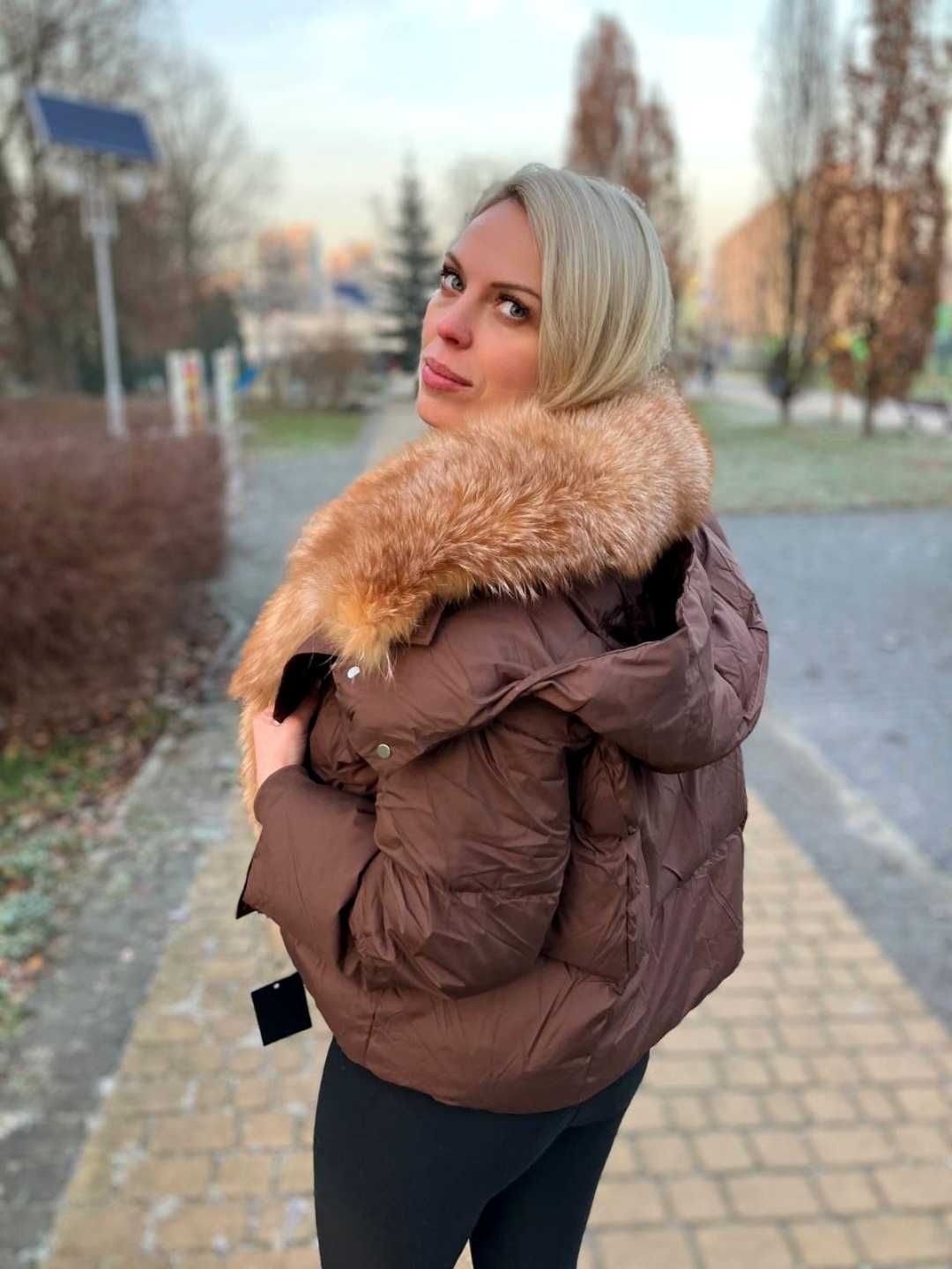 Kurtka z naturalnego futra lisa
