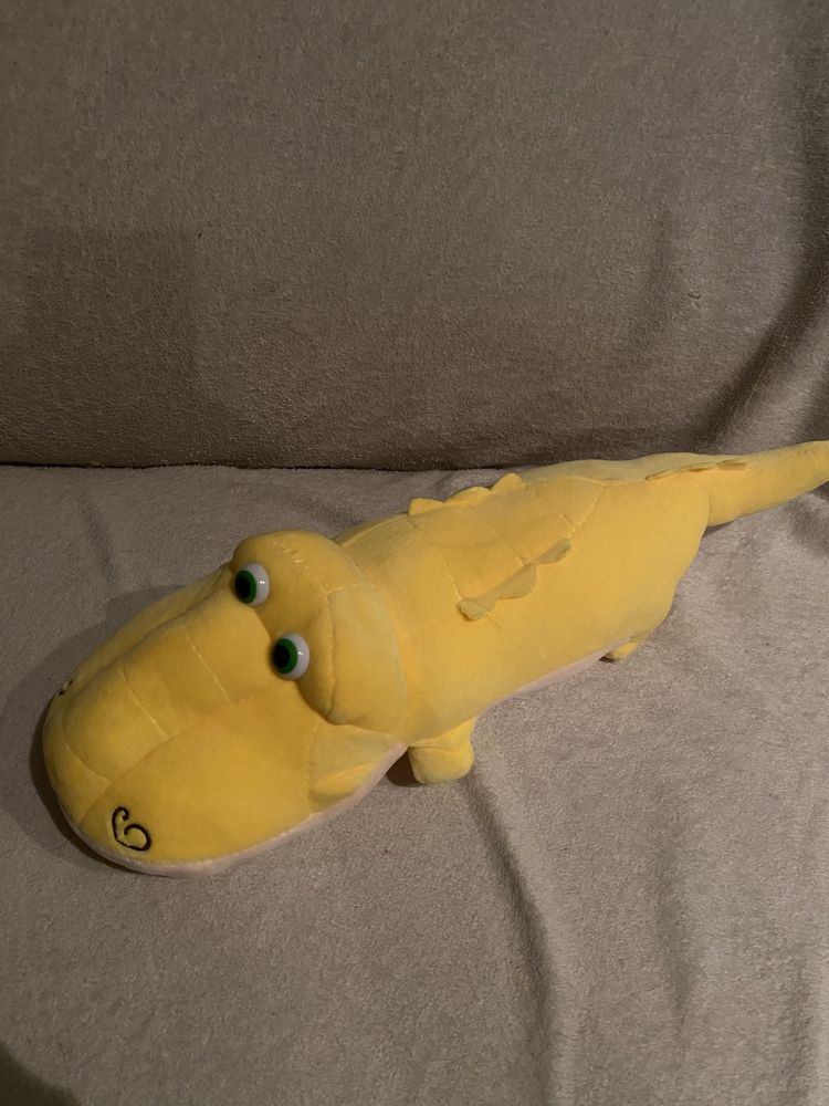 Мʼяка іграшка крокодил жовтий