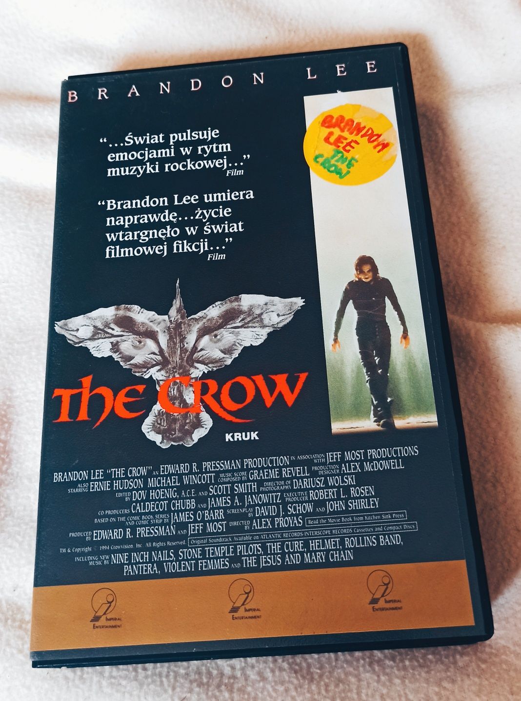Kaseta VHS z filmem Crow